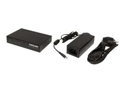 INTELLINET 5-Port PoE+ Switch – Gigabit Ethernet, 60W Leistung