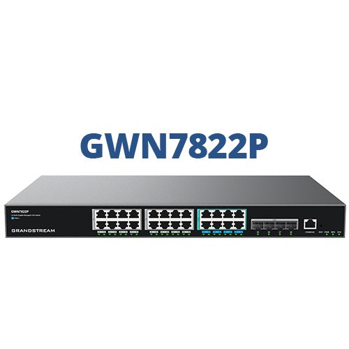 Grandstream Netzwerk-Switch – 24 Ports, Power Over Ethernet