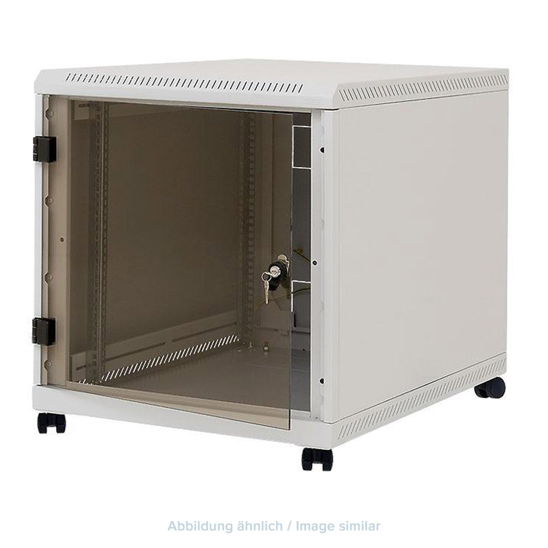 Triton 19" Rollenschrank – 12HE, Glastür für Netzwerke