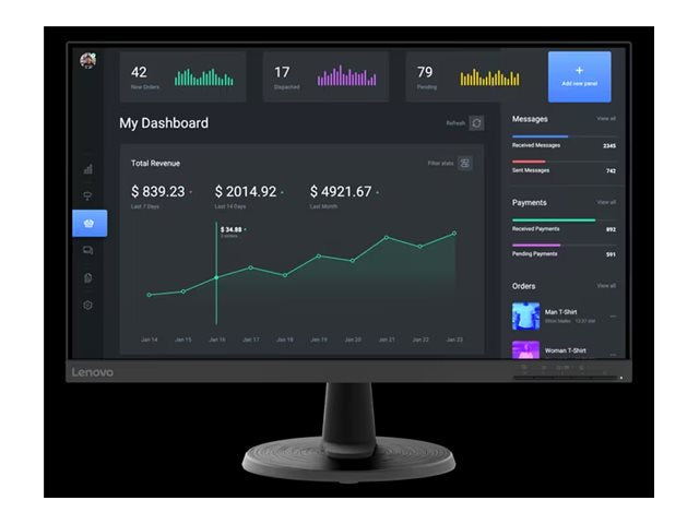 Lenovo 24" LED-Monitor – Full HD, flimmerfrei