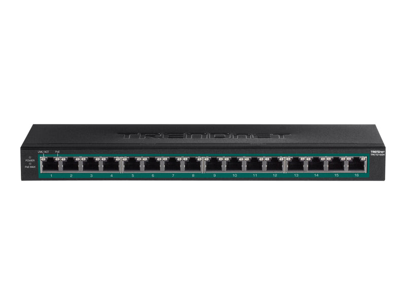 Trendnet 16-Port Gigabit PoE+ Switch – Geräuschlos, Energieeffizient