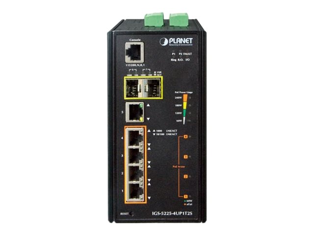 Planet Technology Netzwerk-Switch – 4 PoE-Ports, robustes Gehäuse
