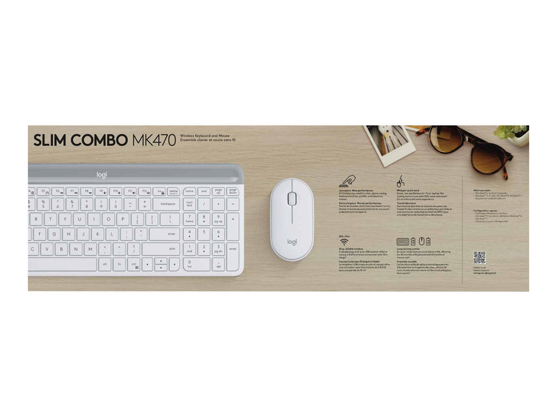 Logitech Kabelloses Tastatur-Maus-Set – Schlankes Design, 10m Reichweite