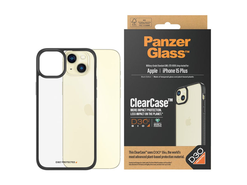 PanzerGlass Handyhülle – Schutz für iPhone 15 Plus, kabelloses Laden