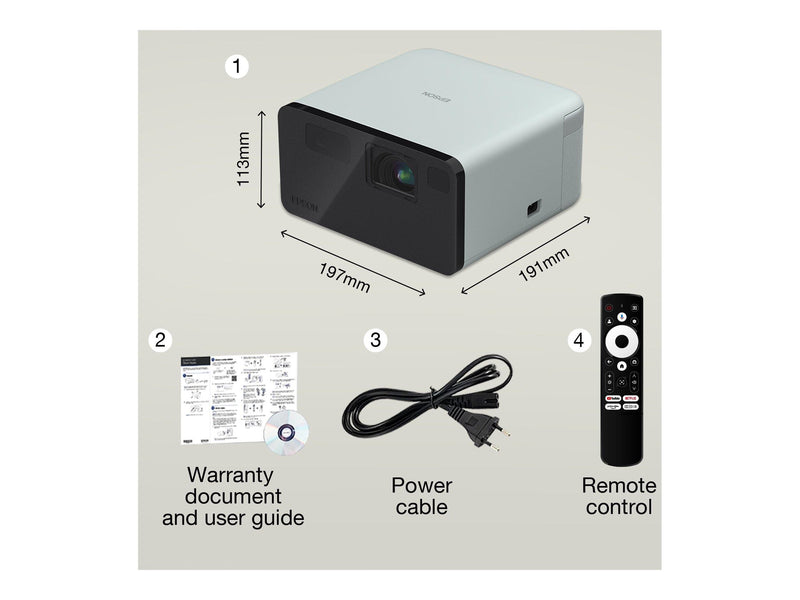 Epson Beamer – Kompakt, 1080p, mit Bluetooth-Lautsprechern