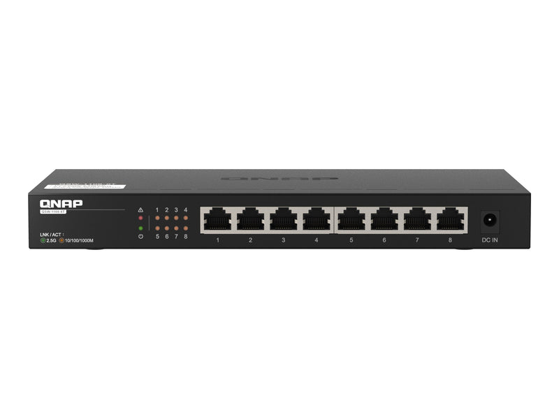 QNAP Netzwerk-Switch – 8 Ports, leise, schnelle 2,5 GbE-Verbindung