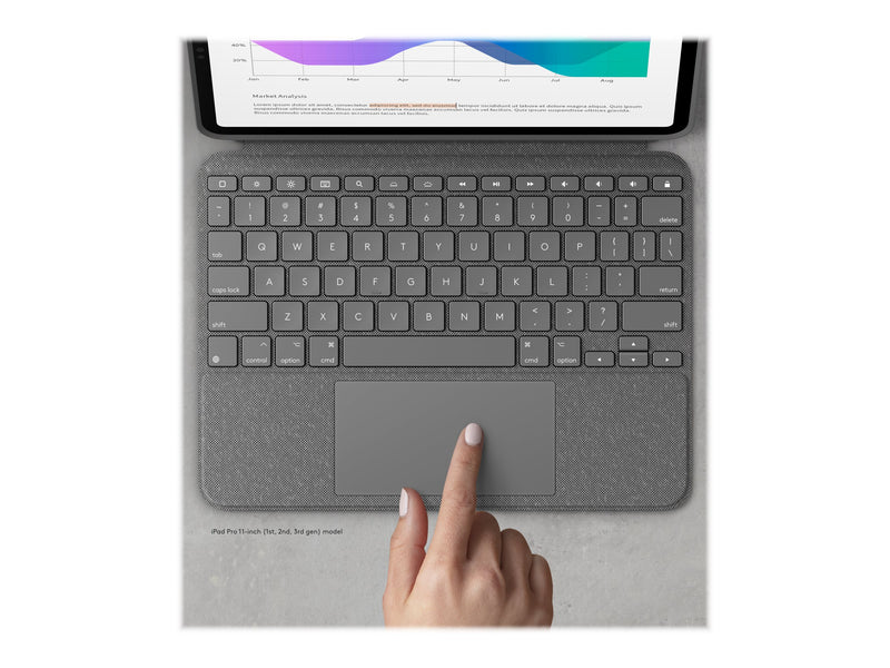 Logitech Combo Touch – iPad Pro Tastatur mit Trackpad