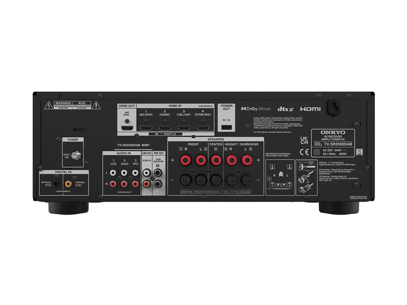 Onkyo AV-Receiver – 8K, Dolby Atmos, Bluetooth
