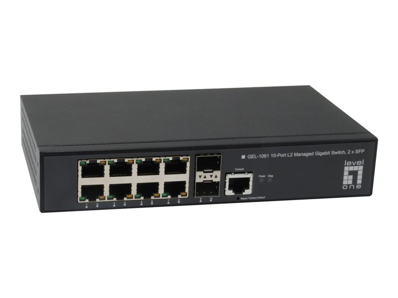 LevelOne 10-Port Switch – Gigabit Ethernet, Desktop-Design
