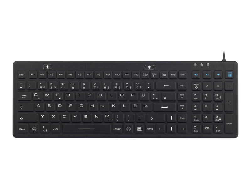 CONRAD USB-Tastatur – Waschbar, Spritzwassergeschützt