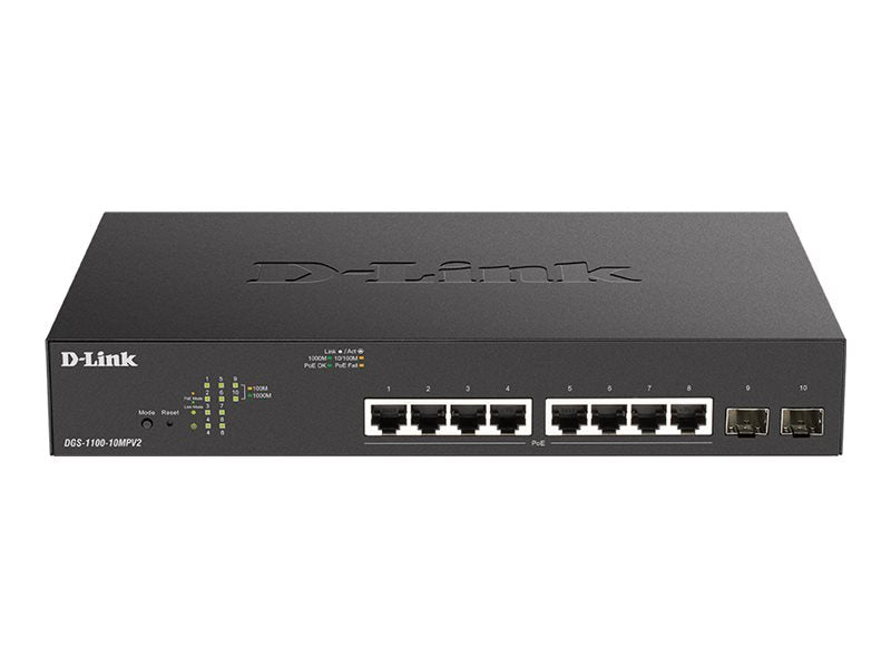 D-Link 10-Port Gigabit Switch – PoE+ für einfache Netzwerkverbindungen