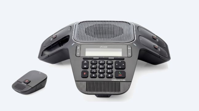 Auerswald Konferenztelefon – 4 DECT-Mikrofone, hohe Audio-Qualität