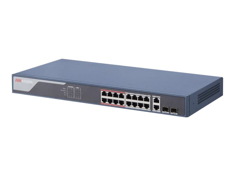 HIKVISION Smart Switch – 16 PoE-Ports, 2 Gigabit Uplink