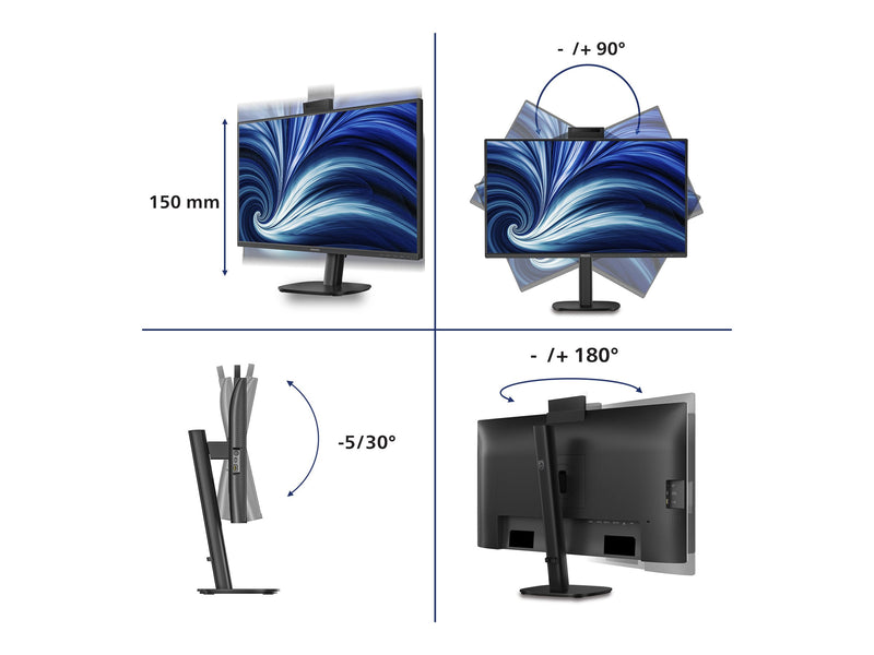 Philips 27" LED-Monitor – QHD, USB-C, Lautsprecher