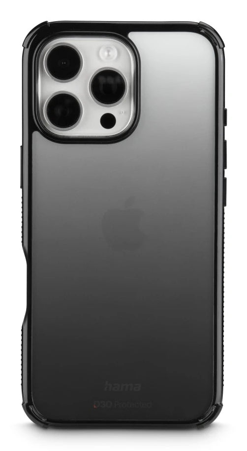HAMA Handyhülle für iPhone 16 Pro – Robuster Schutz, Schwarz