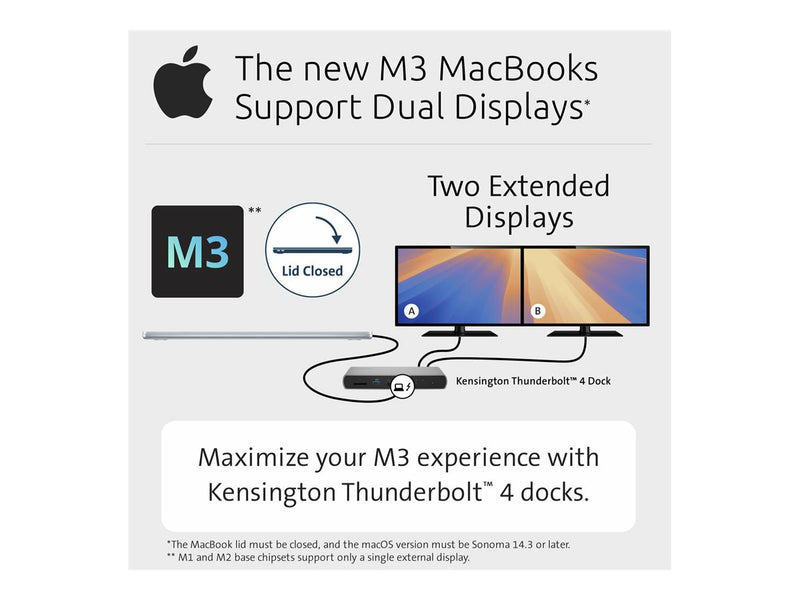 Kensington Dockingstation – Dual 4K, Thunderbolt 4