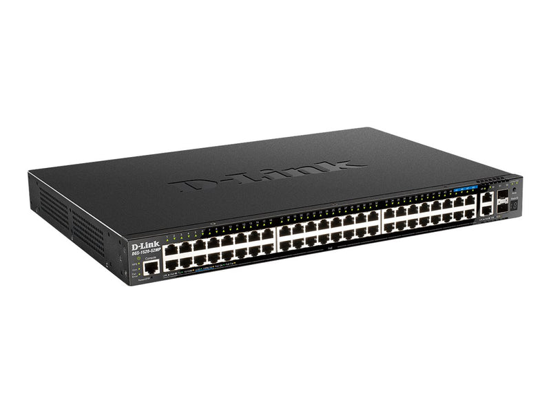 D-Link 52-Port Gigabit Switch – PoE+ und stapelbar