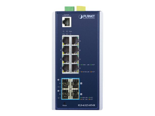 Planet Technology Netzwerk-Switch – 12 Ports, für DIN-Schiene