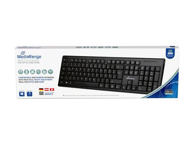 MEDIARANGE Kabellose Tastatur – Spritzwassergeschützt, USB-Empfänger