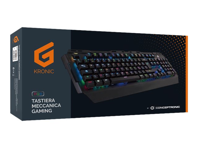 CONCEPTRONIC Gaming-Tastatur – RGB-Beleuchtung, Blaue Schalter