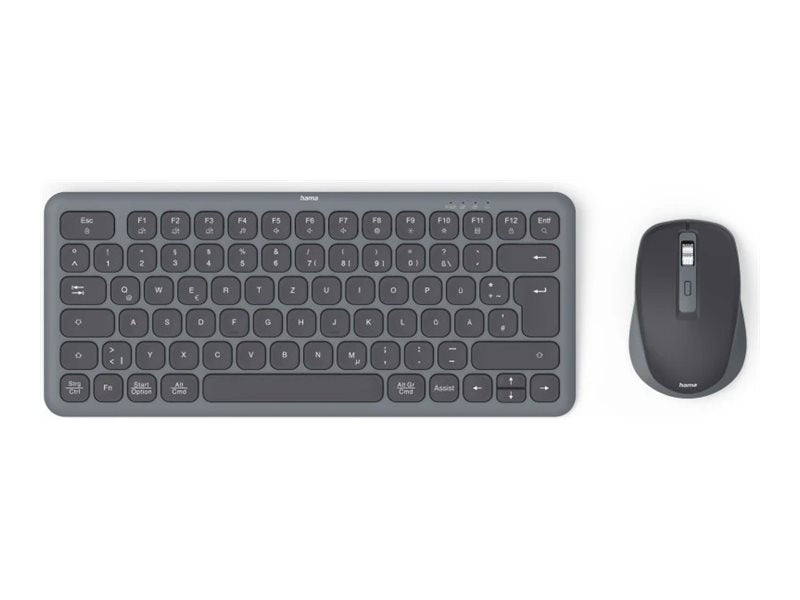HAMA Kabelloses Tastatur-Maus-Set – Kompakt, für mehrere Geräte