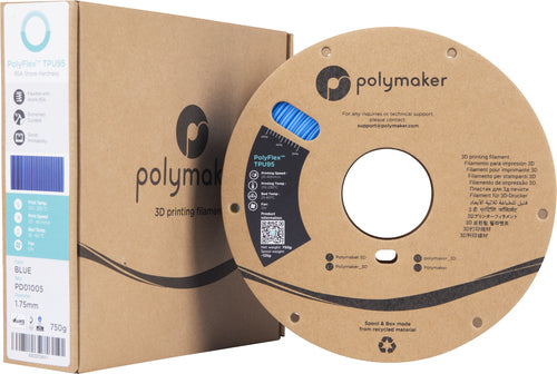 PolyMaker Flexibles TPU-Filament – 1,75 mm, blau, 750 g