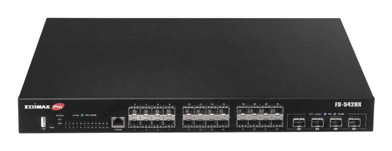 Edimax Netzwerk-Switch – 24 Gigabit + 4 schnelle 10GbE Ports