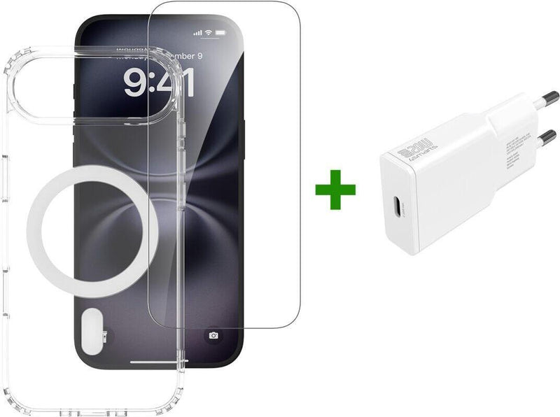 4SMARTS 3in1 Premium Starter Set – Für Apple iPhone, alles in einem