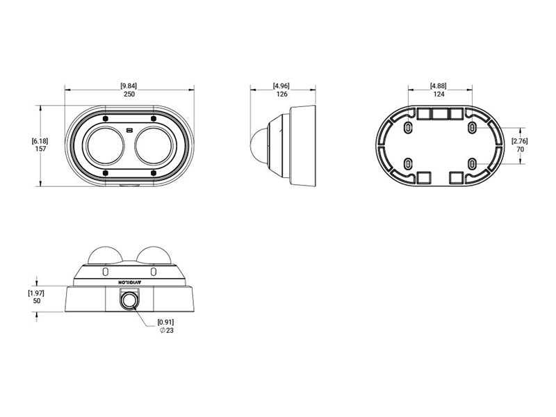 Avigilon 8MP Indoor Dome-Kamera – Hohe Auflösung, integriertes Mikrofon