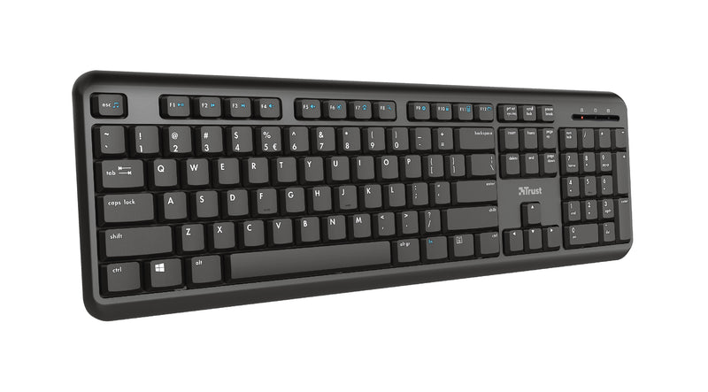 Trust Ody Kabellose Tastatur – Spritzwasserschutz, USB-Empfänger