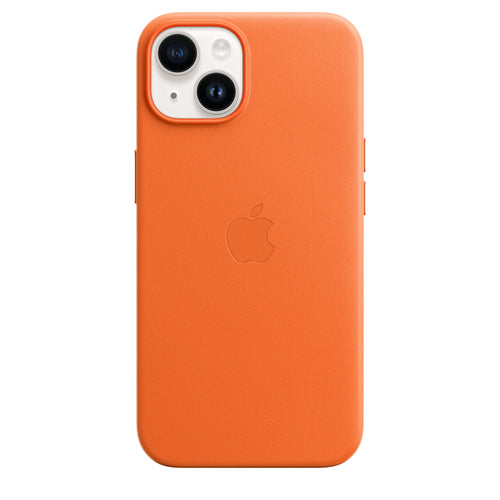 Apple Lederhülle für iPhone 14 – MagSafe-kompatibel, orange
