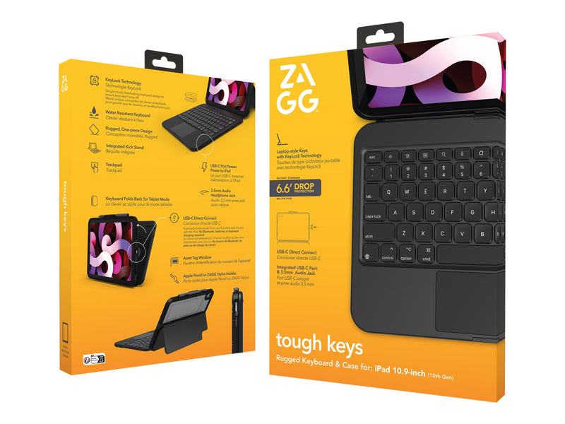 ZAGG iPad Tastatur & Hülle – Trackpad, Wasserabweisend
