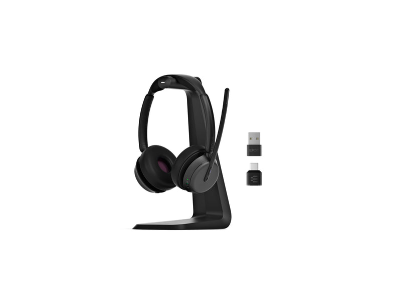 Epos On-Ear Bluetooth-Headset – mit Ladestation, Geräuschunterdrückung