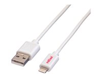 ROLINE Lightning-Kabel – 1 m, USB-Anschluss für Apple Geräte