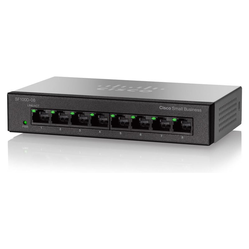Cisco 8-Port Netzwerk-Switch – Einfaches Einrichten, Fast Ethernet
