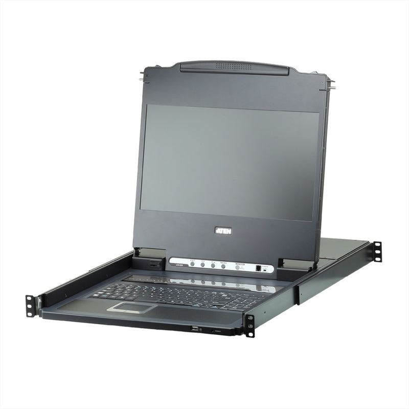 ATEN KVM-Konsole mit 17" Display – Full HD, 8 USB-DVI Ports