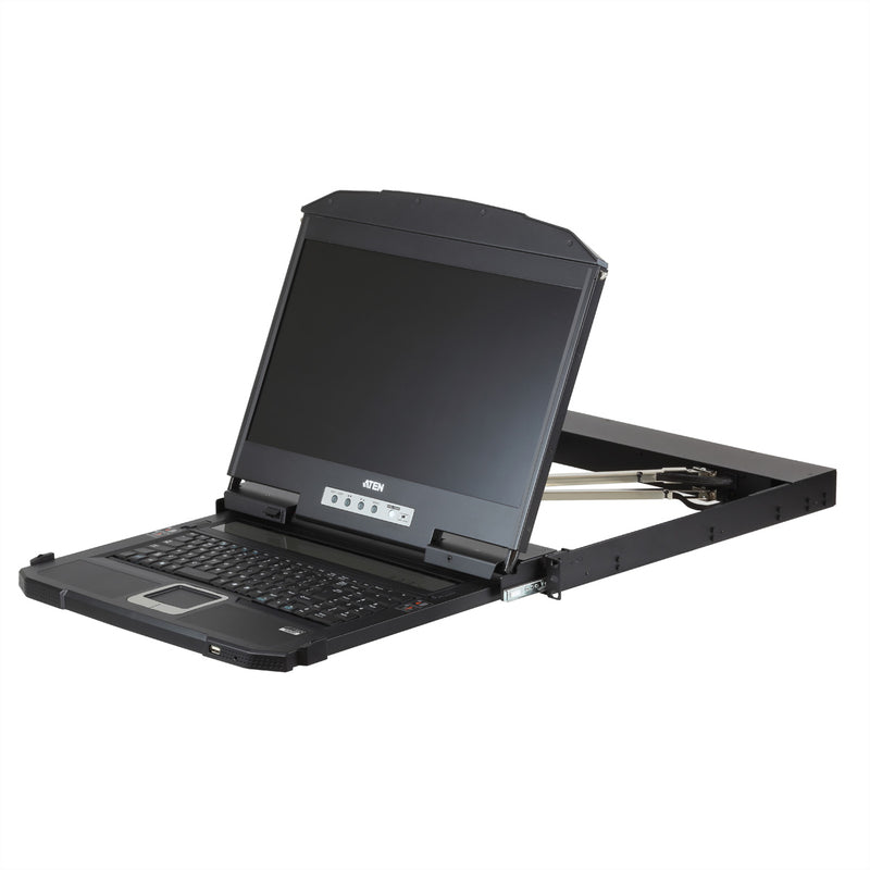 ATEN KVM-Konsole – 18.5" Bildschirm, HDMI/DVI/VGA-Anschlüsse