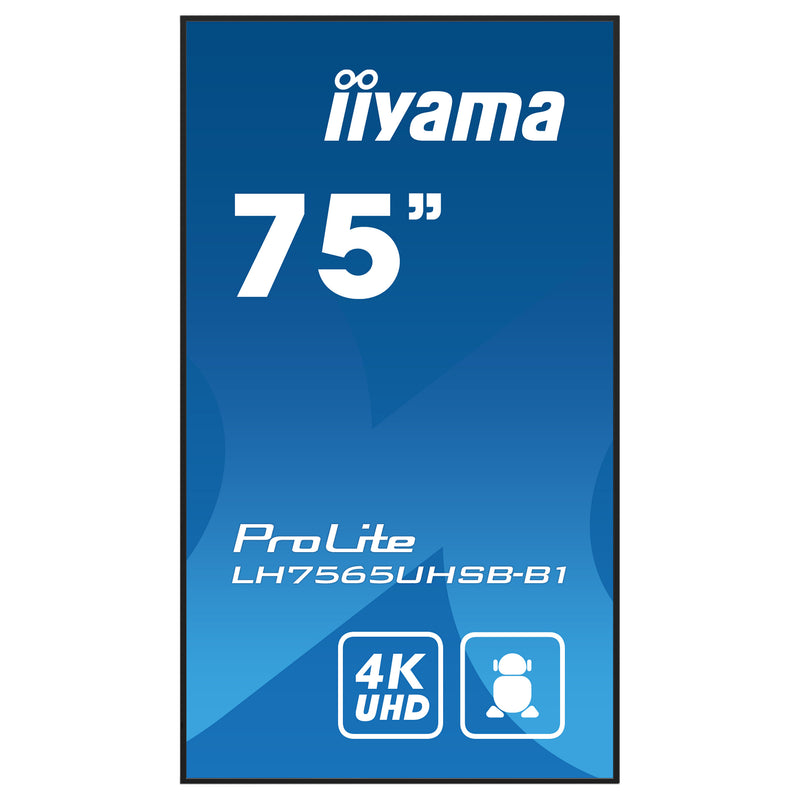 Iiyama 75" Display – 4K UHD, Android OS für Digital Signage