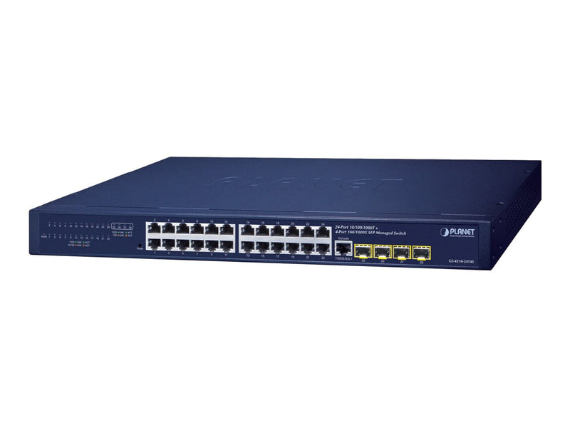PLANET TECHNOLOGY Netzwerk-Switch – 24 Ports für IPv4/IPv6