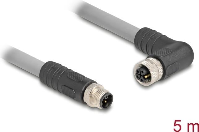Delock M12 Kabel – 5m, robust und flexibel