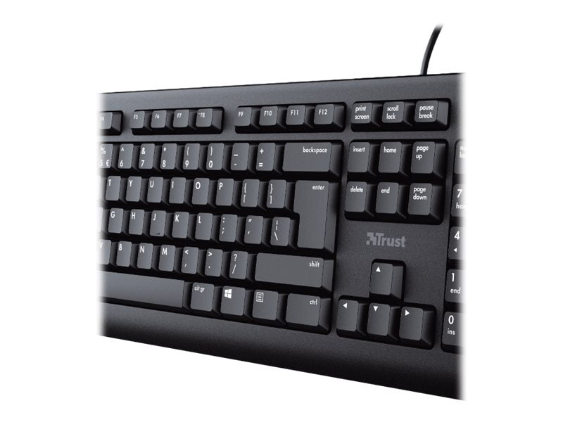 Trust TKM-250 Tastatur-Maus-Set – USB, spritzwassergeschützt
