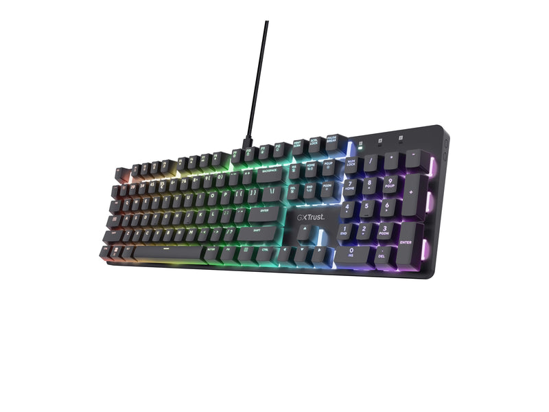 Trust GXT 871 Zora Tastatur – Mechanisch, RGB-Beleuchtung