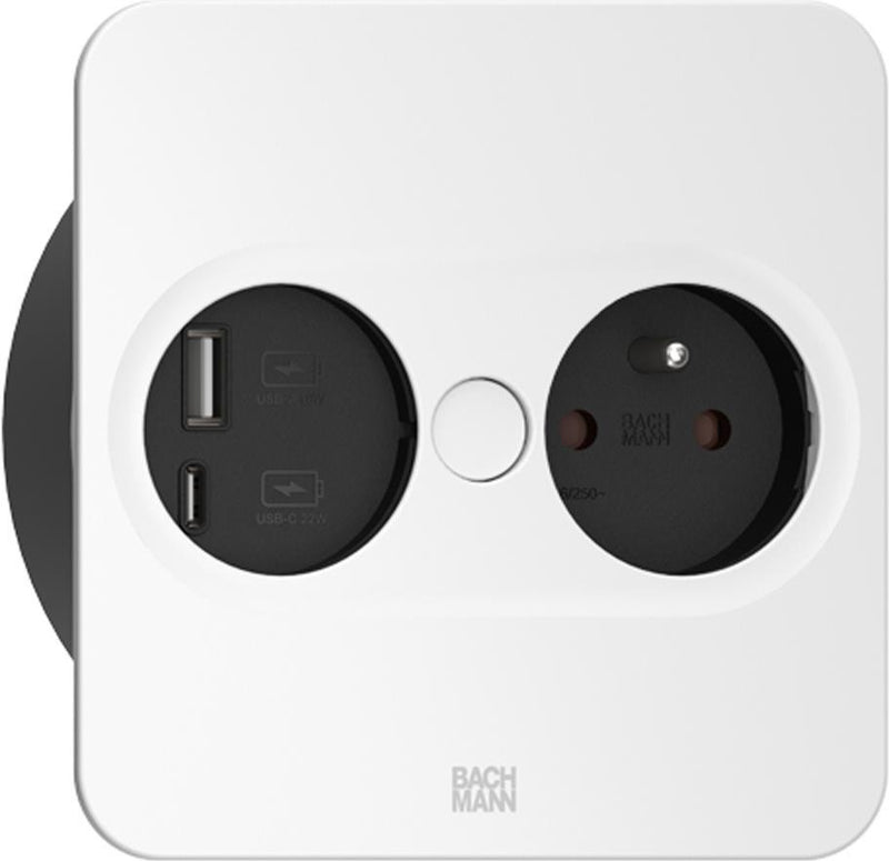 Bachmann Tischanschluss – USB A & C, für Büro und Konferenzräume