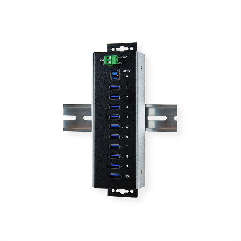 Exsys USB 3.0 Hub – 10 Ports, Schutz vor Spannungsschwankungen