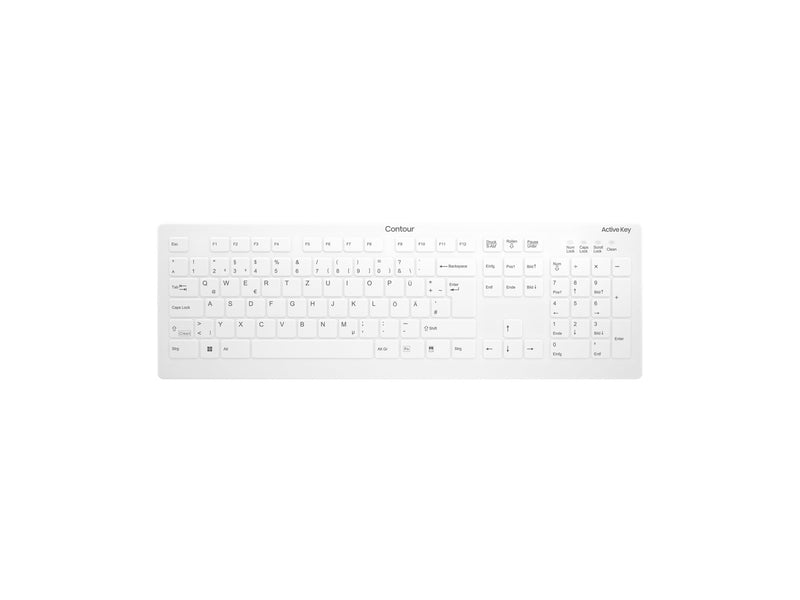 Contour Wireless Tastatur – Hygienisches Design, Waschbar