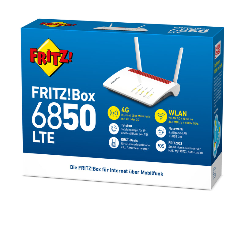 FRITZ!Box WLAN-Router – Dual-Band, 4G-Unterstützung