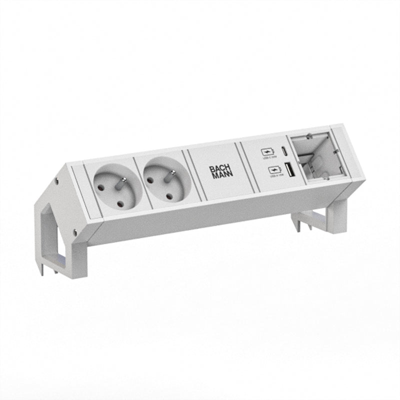 Bachmann Steckdosenleiste – 2 USB-Anschlüsse, 2 Steckdosen