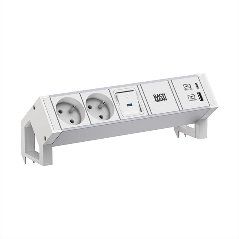 Bachmann Steckdosenleiste – USB-Anschlüsse, modernes Design