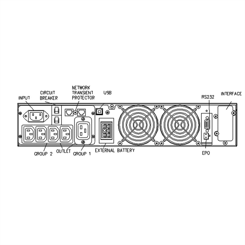 ROLINE USV-System – 2700 Watt, für 19" Rack