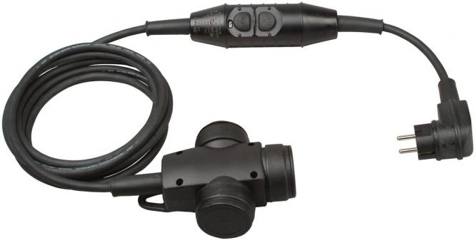 Bachmann Verlängerungskabel – 3 m, mit Sicherung für 230 V